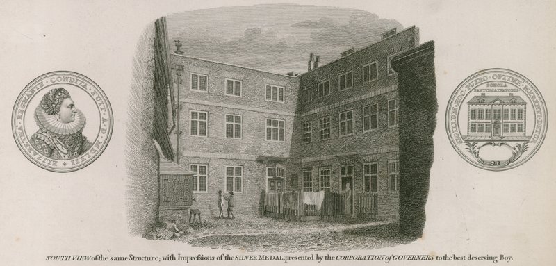 女王伊丽莎白的自由文法学校的南视图，St Savior&39;s，Southwark 作者 罗伯特·布莱默尔·施内伯贝利