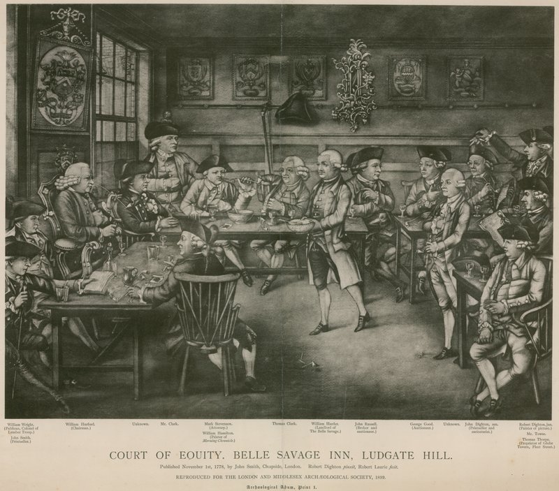 法院，Belle Savage Inn，Ludgate Hill，伦敦 作者 罗伯特·邓顿