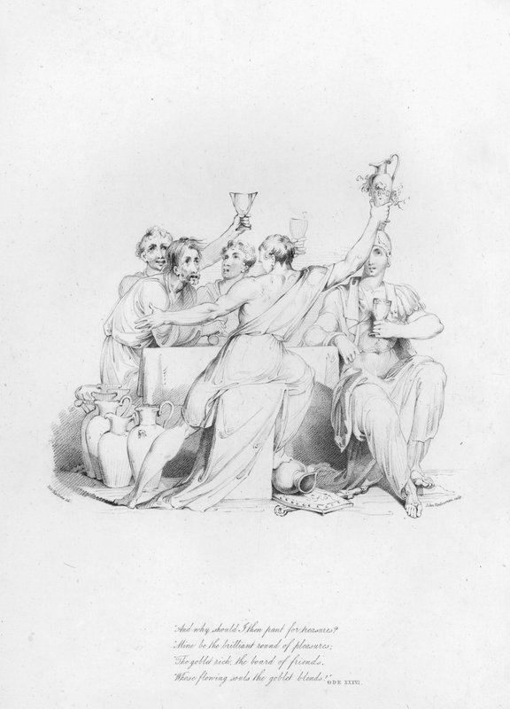 Anacreon, Ode XXXVI (engraving) 作者 罗伯特·克尔（后）波特