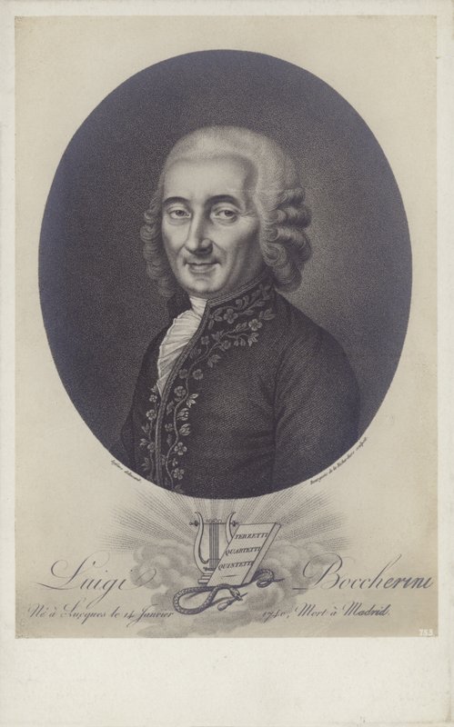 Luigi Boccherini，意大利作曲家和大提琴手（1743-1805）。 作者 罗伯特·勒菲佛尔
