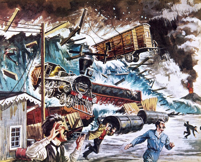 1896 年火山爆发期间袭击智利的海啸 作者 罗杰·佩恩