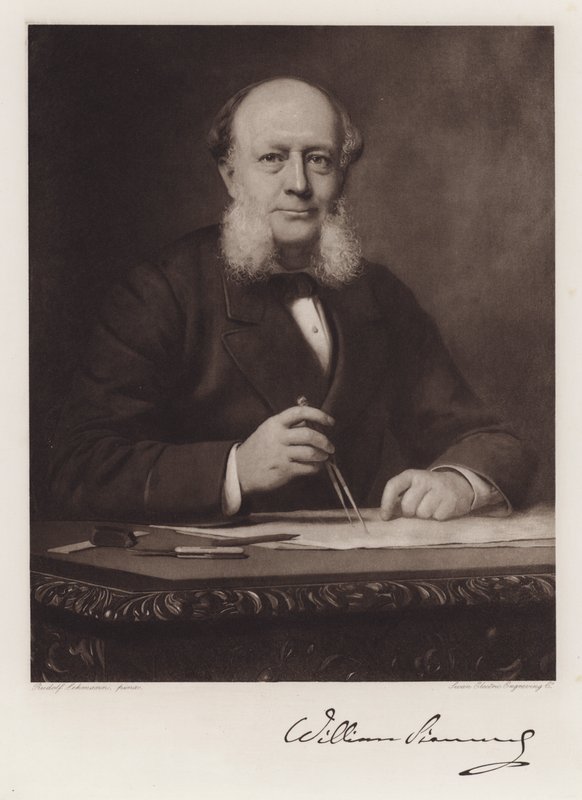 Karl Wilhelm Siemens (litho) 作者 鲁道夫·莱曼（Rudolf Lehmann）