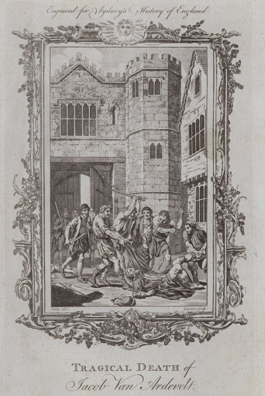 Jacob Van Ardevelt 的悲惨死亡（版画） 作者 塞缪尔（之后）鲸鱼