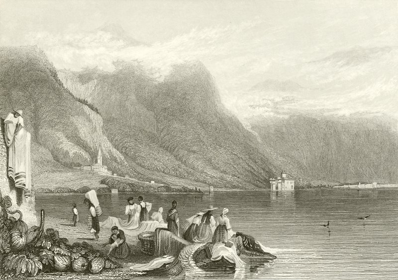 Chillon城堡，日内瓦湖，瑞士 作者 塞缪尔·普鲁特