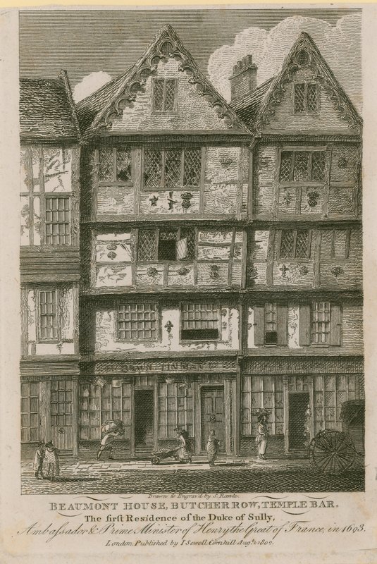 Beaumont House，Butcher Row，Temple Bar 作者 塞缪尔·罗尔（Samuel Rawle）