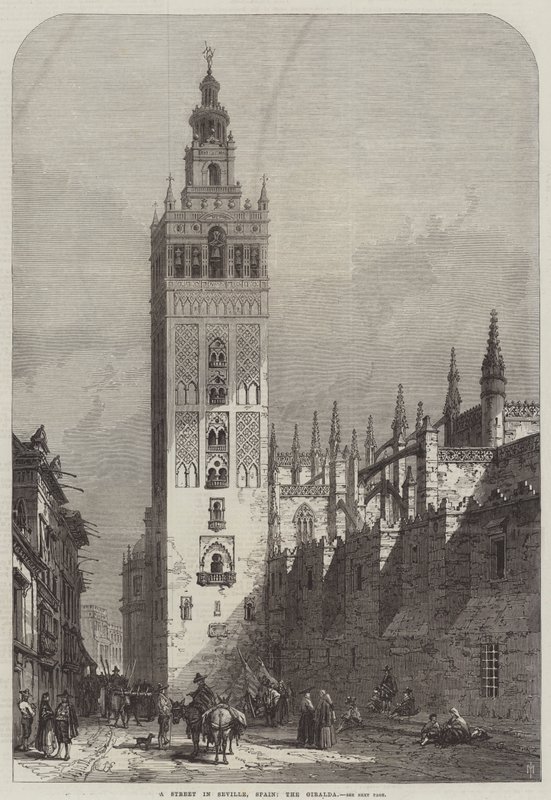 西班牙塞维利亚的一条街道，Giralda 作者 塞缪尔·里德