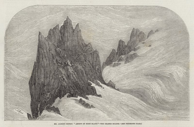 阿尔伯特史密斯先生的勃朗峰上升，Grands Mulets 作者 塞缪尔·里德