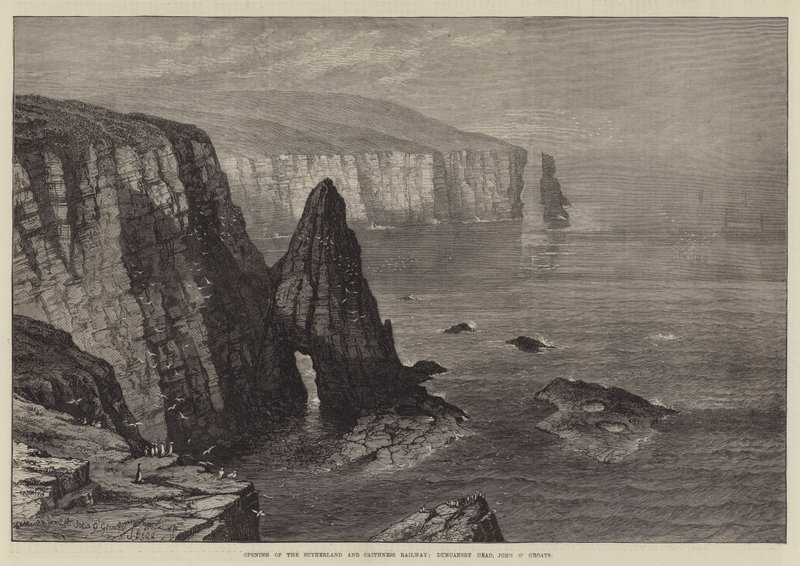 开放Sutherland和Caithness铁路，Duncansby Head，John o&39;Groats 作者 塞缪尔·里德