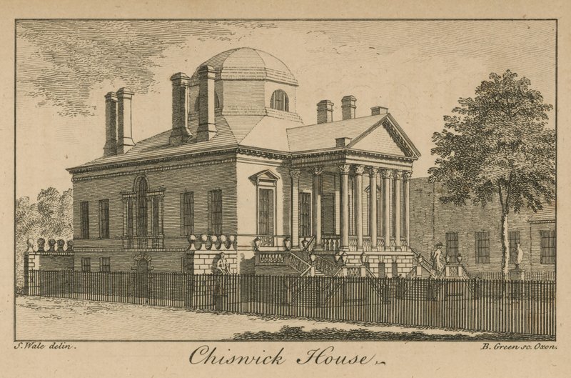 Chiswick House的全景 作者 塞缪尔·瓦尔