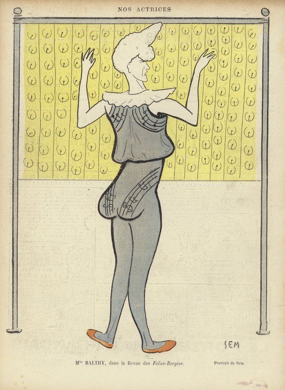 Louise Balthy，法国女演员，在Folies-Bergere，Le Rire的插图 作者 塞姆