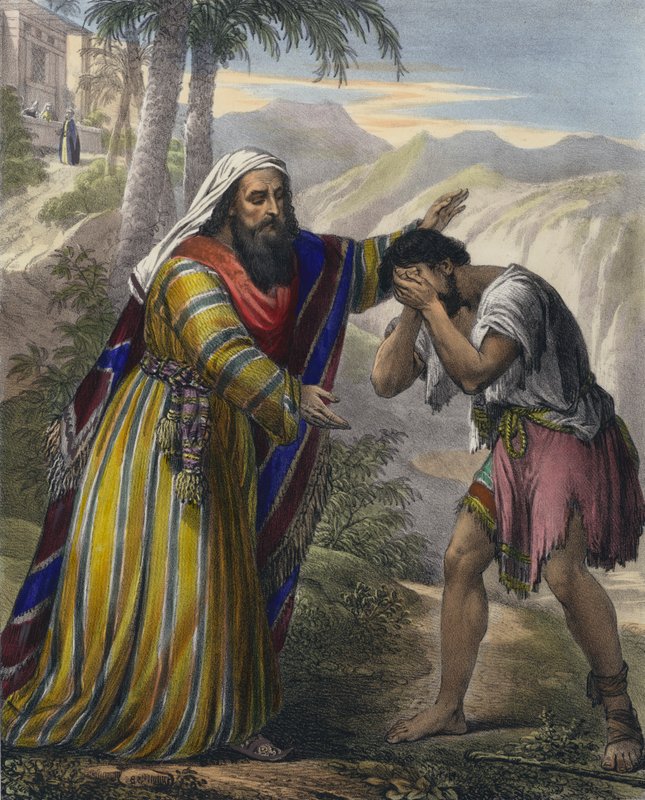 The prodigal son (coloured engraving) 作者 齐格弗里德·德特勒·本迪克森