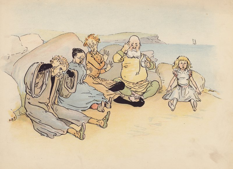 S Rosamond Praeger 为《小双龙》绘制的插图（彩色石版画） 作者 索菲亚·罗莎蒙德·普拉格