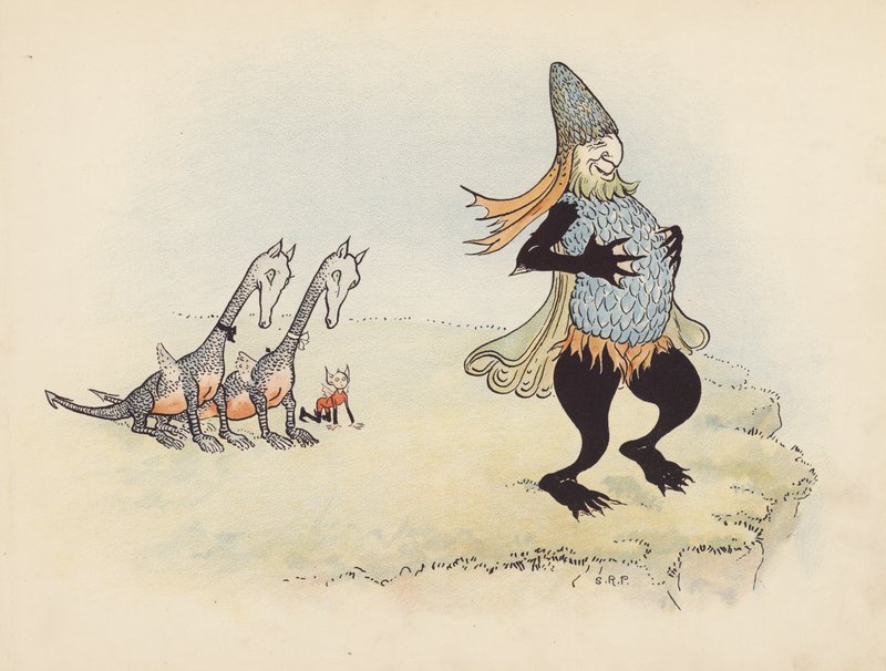 S Rosamond Praeger 为《小双龙》绘制的插图（彩色石版画） 作者 索菲亚·罗莎蒙德·普拉格