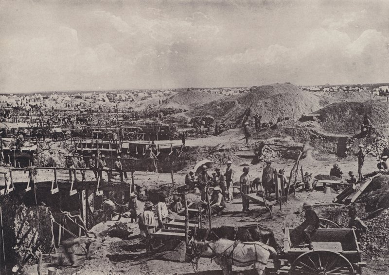 旧时代的场景，1872 年的干分类（黑白照片） 作者 南非摄影师