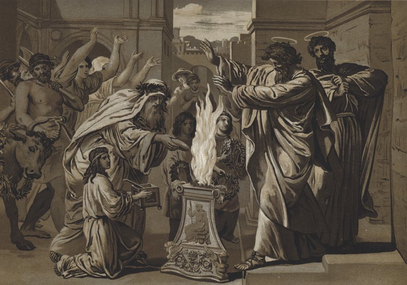 Lystra的St Paul和St Barnabas 作者 西班牙语学校