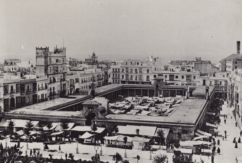 Cadiz: Plaza de Abastos (b/w photo) 作者 西班牙摄影师