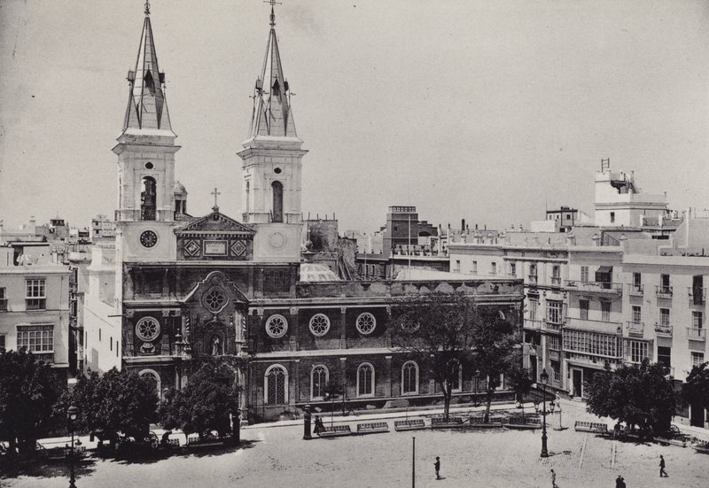Cadiz: Plaza de la Constitucion (b/w photo) 作者 西班牙摄影师