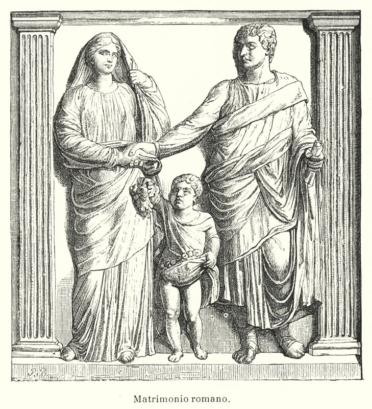 Ancient Roman marriage (litho) 作者 西班牙语学校