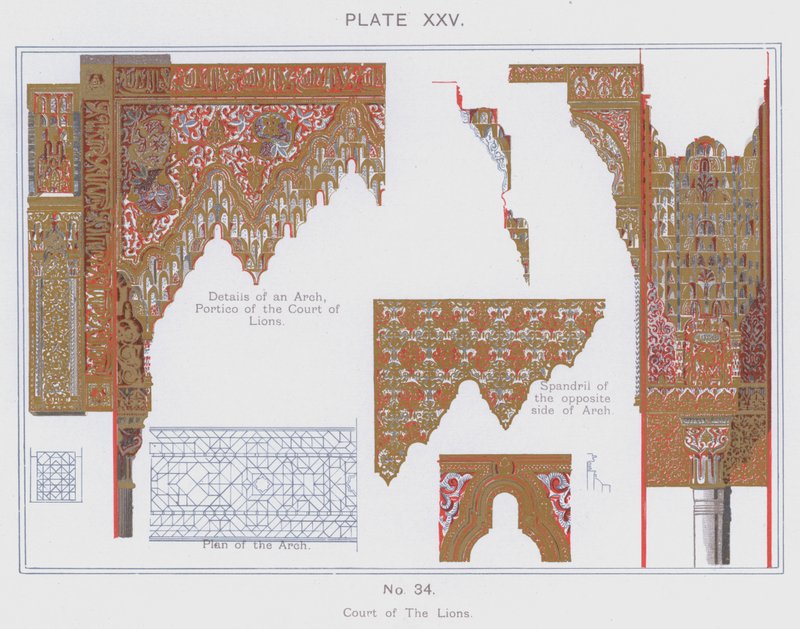 狮子宫（彩色石版画） 作者 西班牙语学校