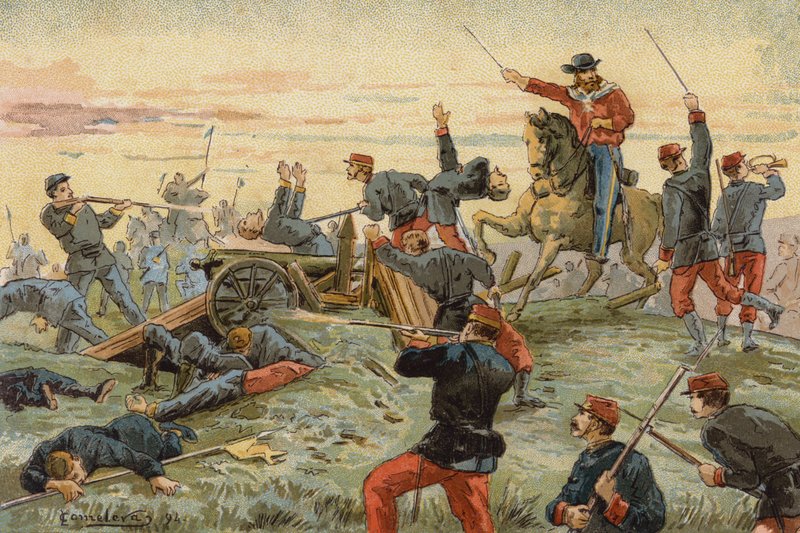 朱塞佩加里波第在圣安东尼奥德尔桑托战役，乌拉圭内战，1846年 作者 西班牙语学校