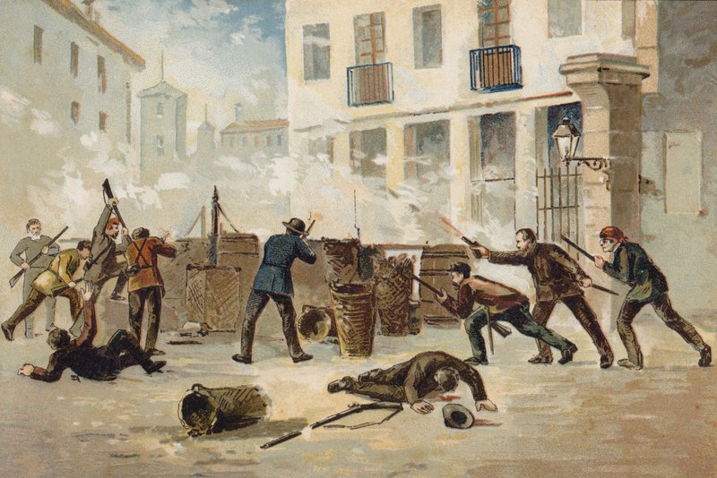 1873年，西班牙瓦伦西亚国民民兵拒绝解除武装 作者 西班牙语学校