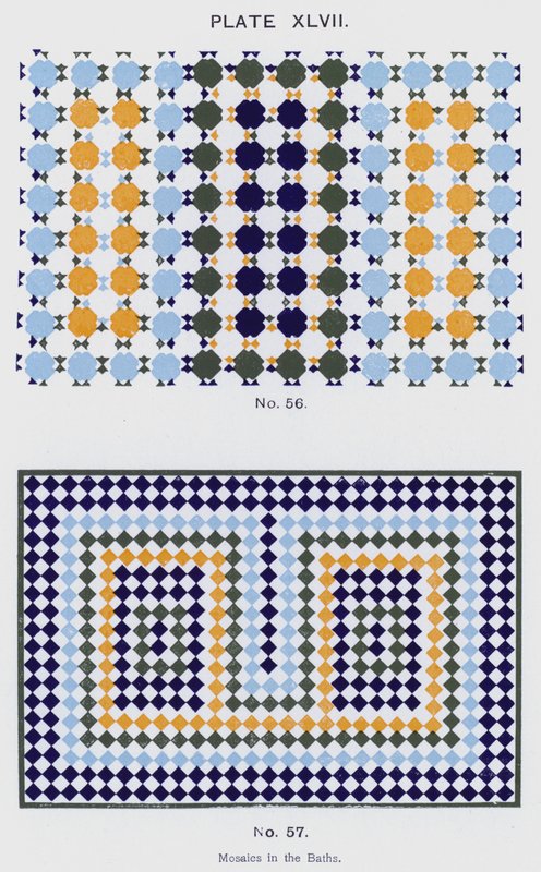 浴场里的马赛克（彩色平版印刷品 作者 西班牙语学校