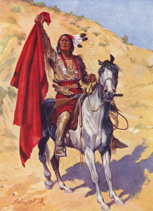 The Blanket Indian（彩色石版画） 作者 斯坦利·L·伍德