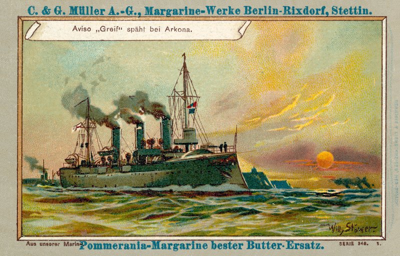 德国aviso Greif侦察Arkona（chromolitho） 作者 Stoewer Willy