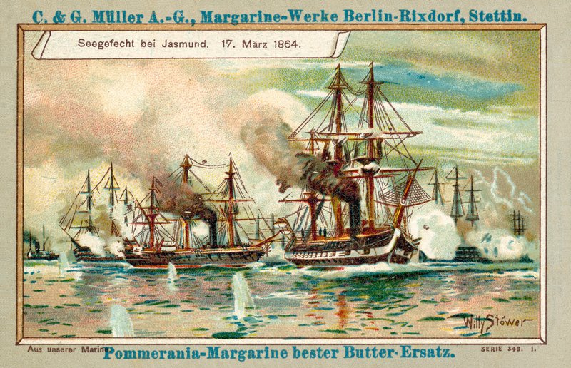 亚斯蒙德的海战，1864年3月17日（chromolitho） 作者 Stoewer Willy