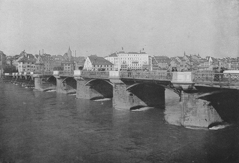 Bale, Le vieux Pont sur le Rhin (b/w photo) 作者 瑞士摄影师