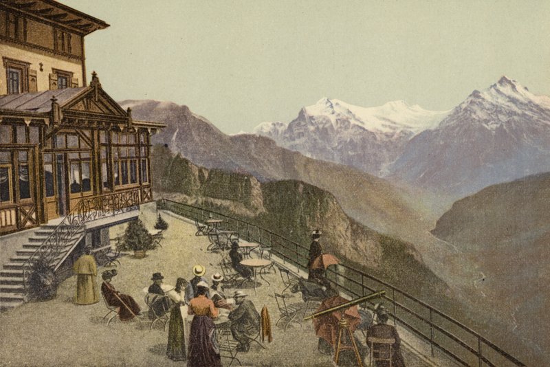伯尔尼高地：Schynige Platte，露台（彩色照片） 作者 瑞士摄影师