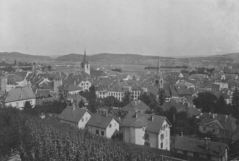 Bienne, Vue Generale (b/w photo) 作者 瑞士摄影师