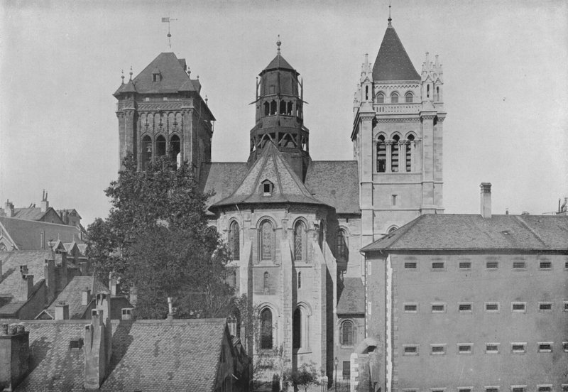 日内瓦，Les Tours de Saint-Pierre (b/w photo) 作者 瑞士摄影师
