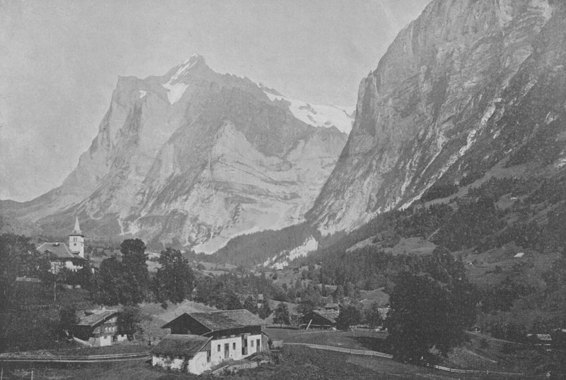 Grindelwald, Le Wetterhorn (b/w photo) 作者 瑞士摄影师