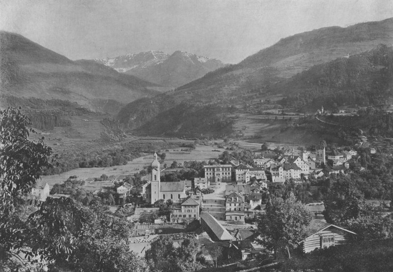 Ilanz, Vue generale (b/w photo) 作者 瑞士摄影师