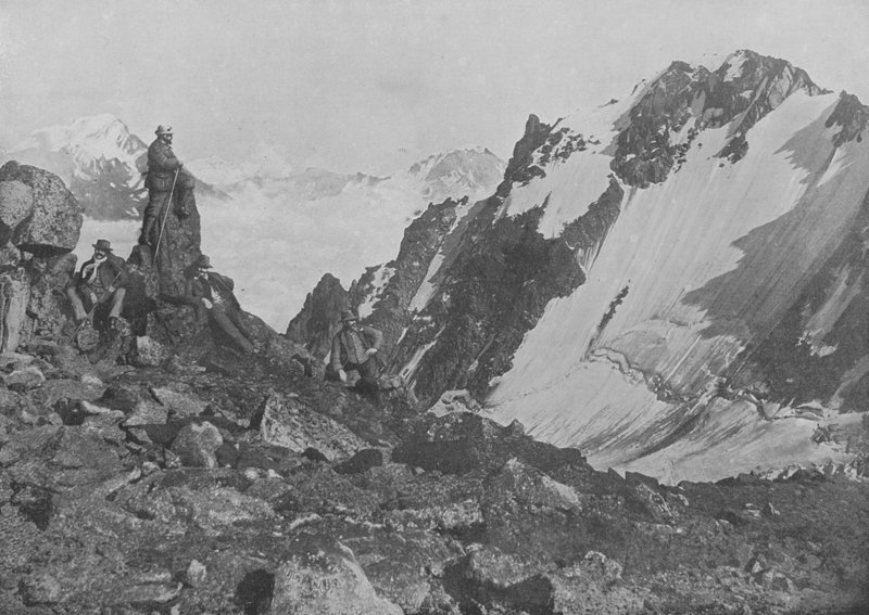 Le Portalet, le Combin et le Velan, Vue prise de la Pointe d