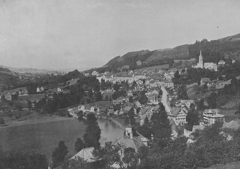 Lichtensteig, Toggenbourg, Canton de Saint-Gall (黑白照片) 作者 瑞士摄影师