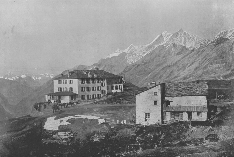 Ryffelberg et les Mischabel (b/w photo) 作者 瑞士摄影师