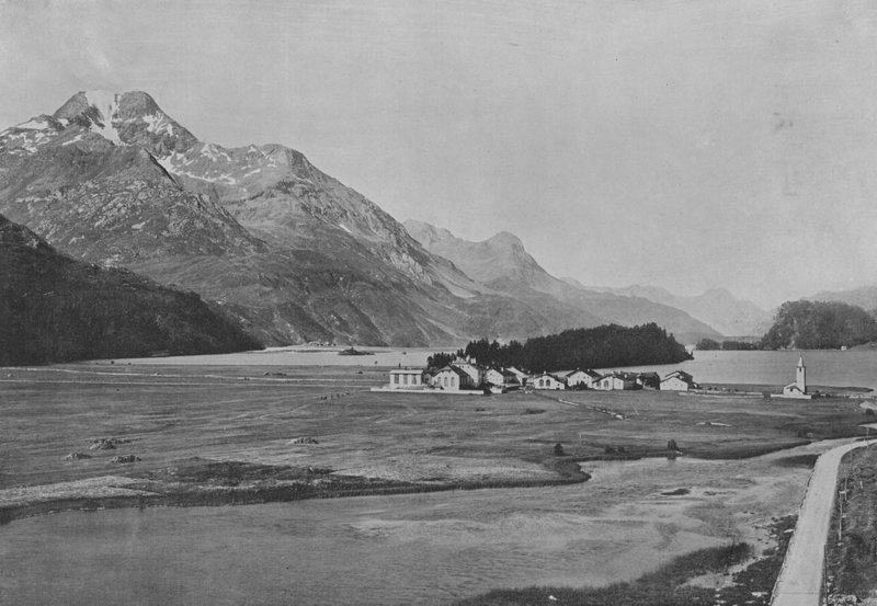 Sils et le Piz della Margna (b/w photo) 作者 瑞士摄影师