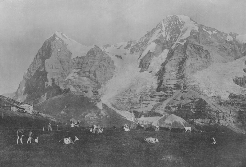 Wengernalp, Eiger et Monch (黑白照片) 作者 瑞士摄影师