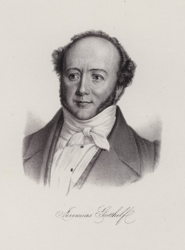 Albert Bitzius，瑞士小说家，笔名 Jeremias Gotthelf（版画） 作者 瑞士学校