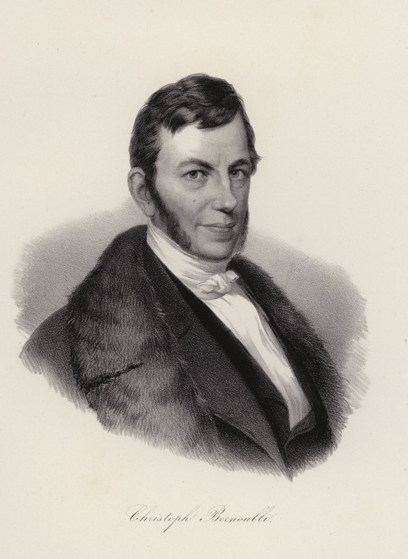 Christoph Bernoulli，瑞士博物学家和经济学家（雕刻） 作者 瑞士学校