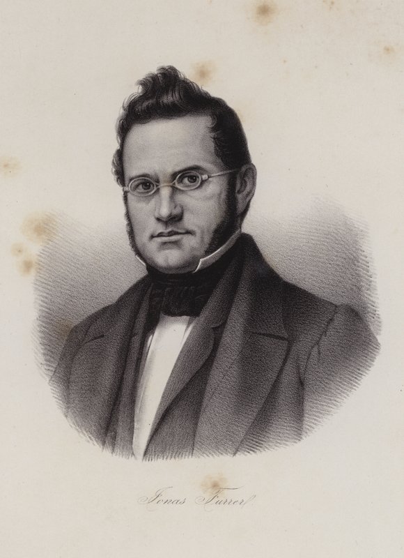 Dr Jonas Furrer, Swiss politician (engraving) 作者 瑞士学校