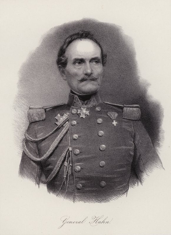 Emanuel Hahn, Swiss general (engraving) 作者 瑞士学校