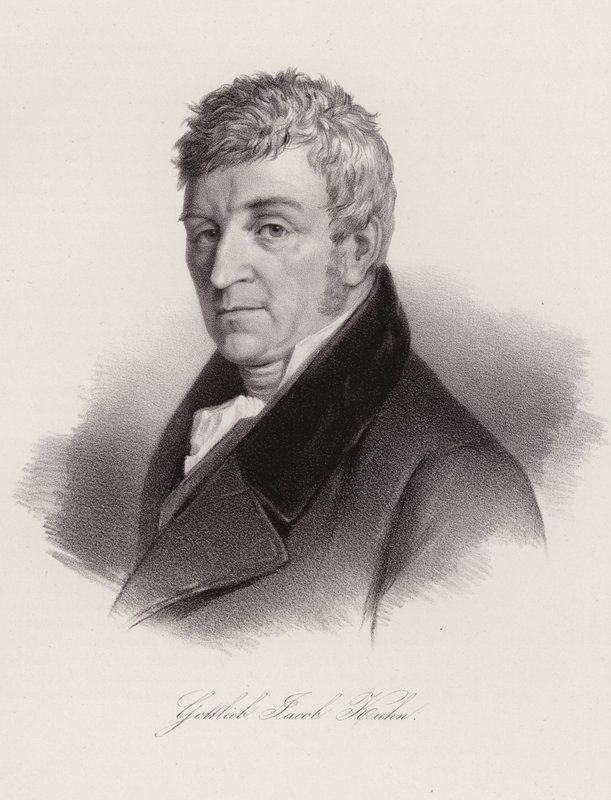 Gottlieb Jakob Kuhn，瑞士民俗学家和诗人（版画） 作者 瑞士学校