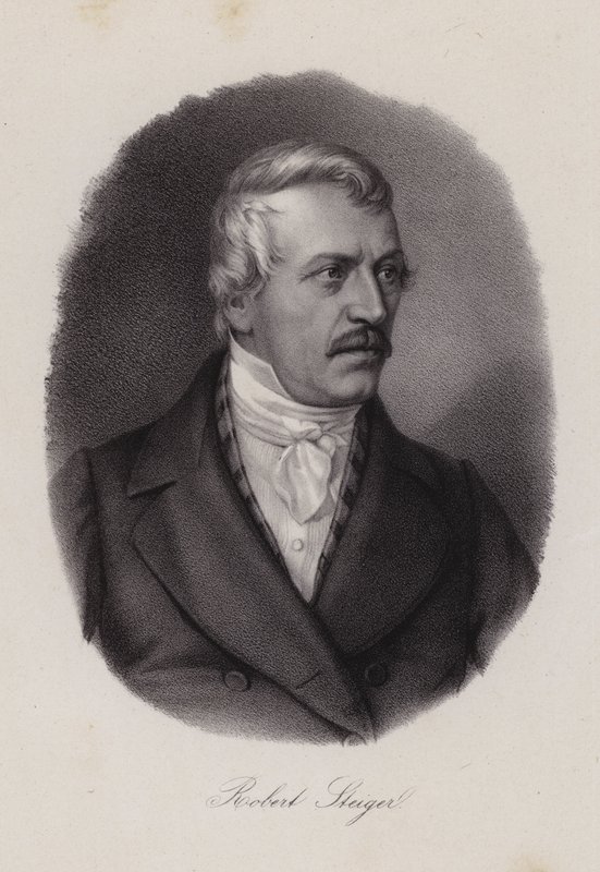 Jakob Robert Steiger, Swiss politician and President of the Swiss National Council (engraving) 作者 瑞士学校