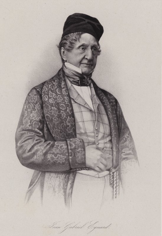 Jean-Gabriel Eynard，瑞士银行家（雕刻）。 作者 瑞士学校