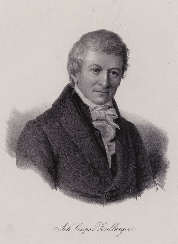 Johann Caspar Zellweger，瑞士纺织企业家和慈善家（雕刻） 作者 瑞士学校