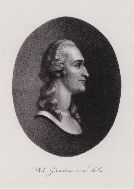 Johann Gaudenz von Salis-Seewis，瑞士诗人（雕刻）。 作者 瑞士学校