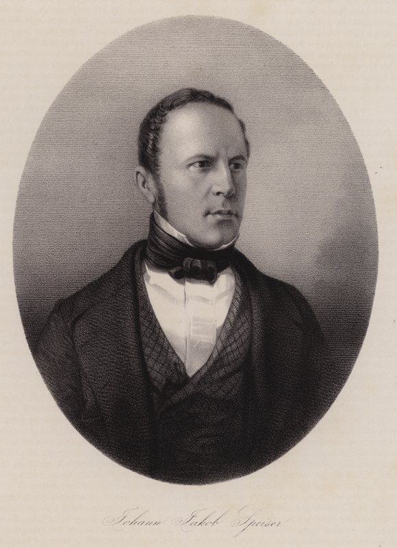 Johann Jakob Speiser, Swiss textile merchant, banker and politician (engraving) 作者 瑞士学校